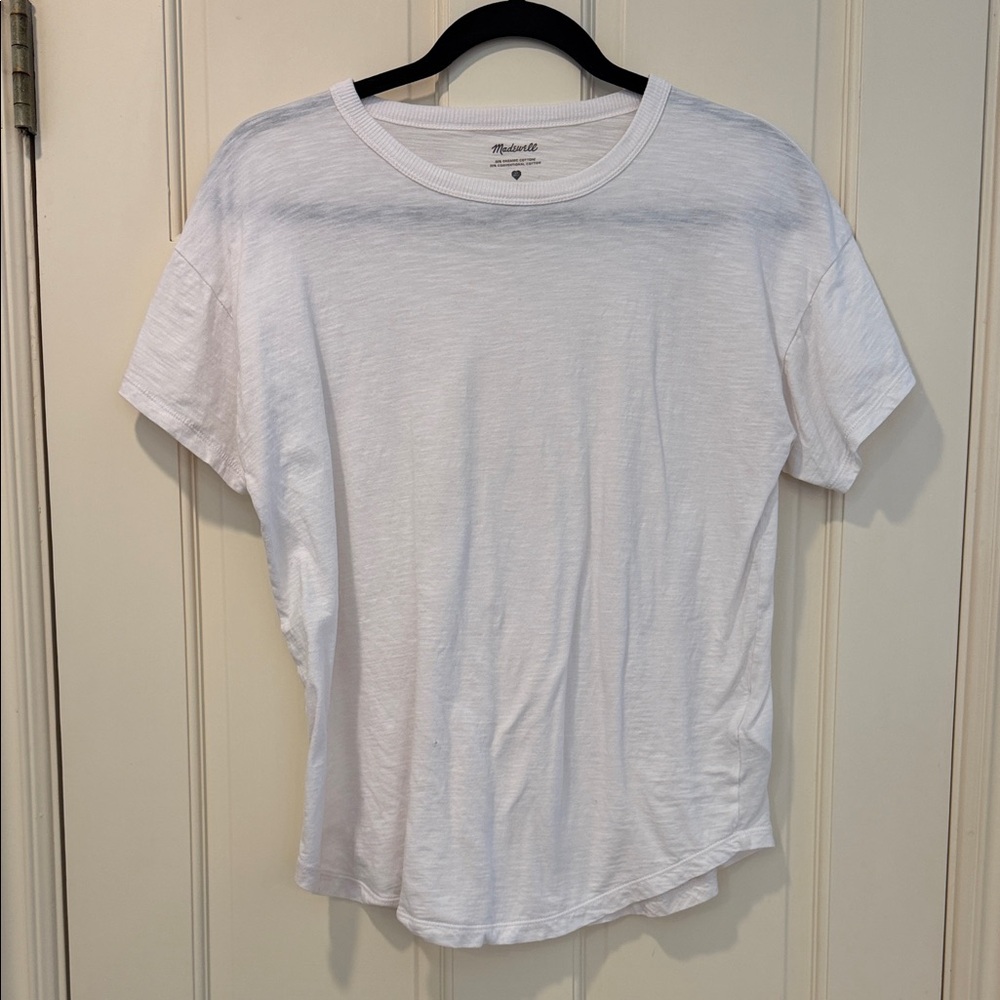 Madewell Lightweight White Crewneck Tee